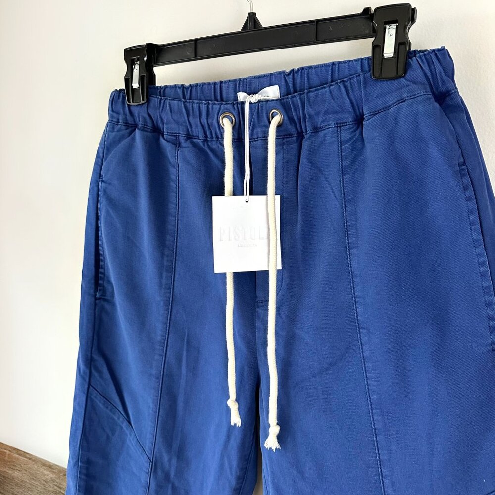 NWT Pistola French‎ Blue Tiff Trousers Joggers 26 Elastic Waist High Rise - Picture 5 of 7